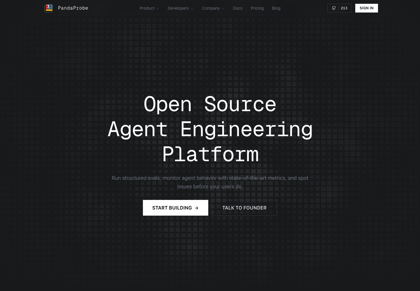 PandaProbe website screenshot