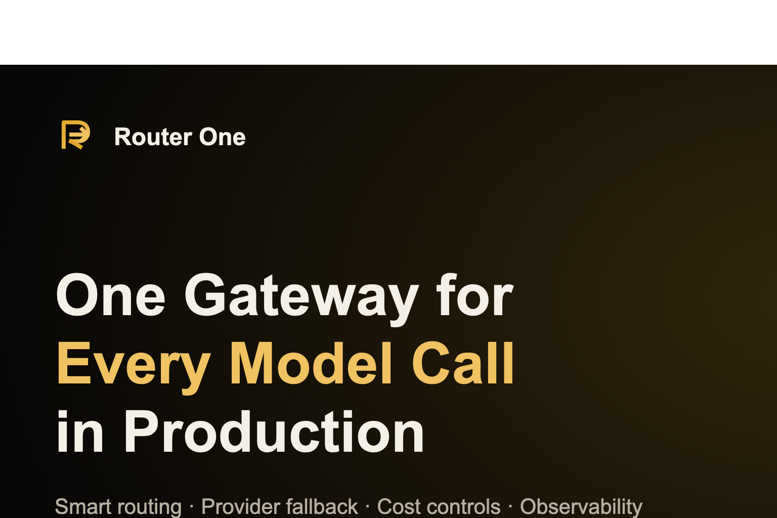 Router One official preview image